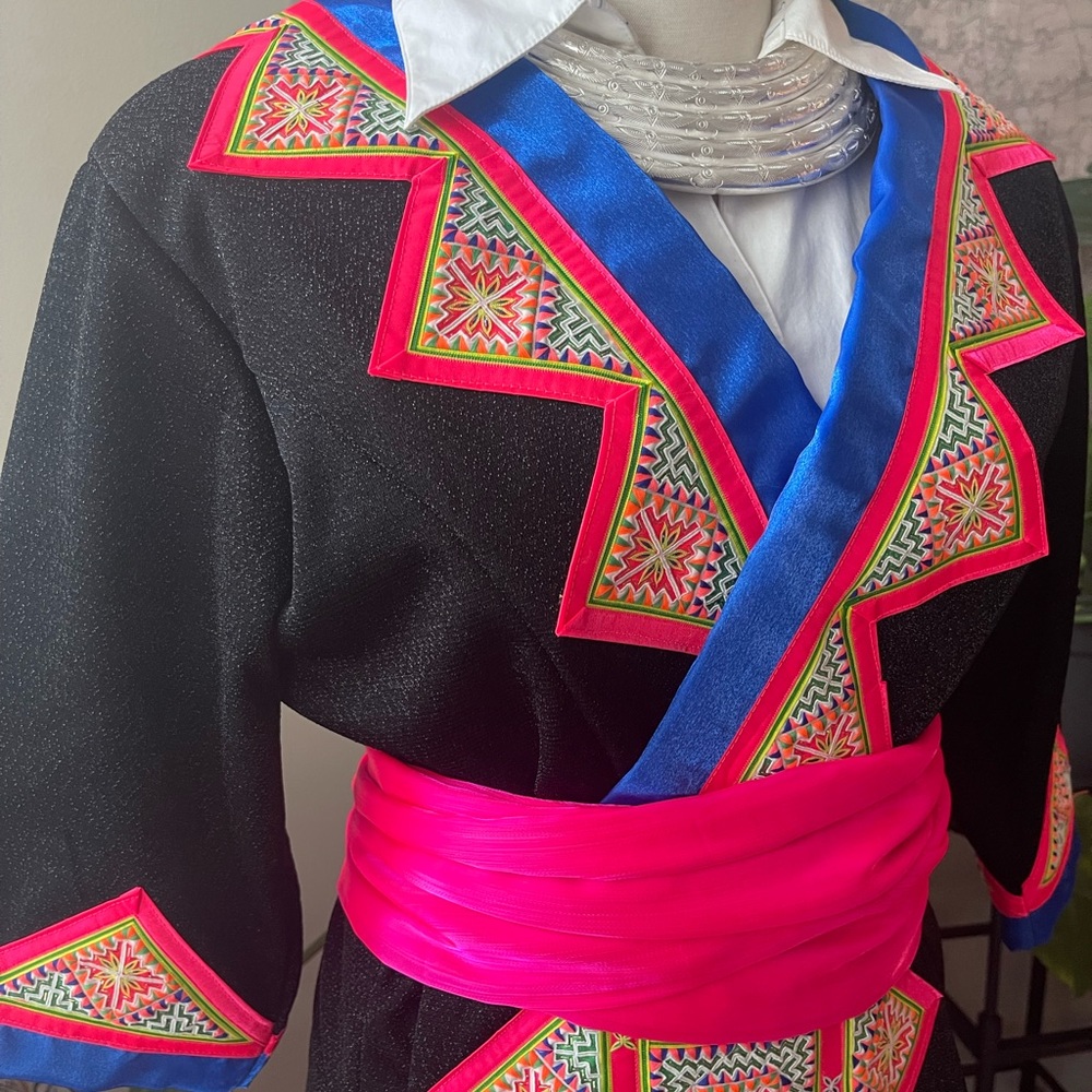 PNM Hill Tribe Hand crafted hand sewn Hmong outfit